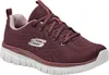 A single burgundy Skechers sneaker is shown against a white background. Produktbild-Vorschau