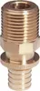 A close-up studio shot of a brass plumbing fitting. Náhled obrázku produktu