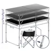 Table pliante multifonctions 120 x 60 cm avec 4 chaises - Voir les images du produit 3