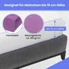 Frottee Spannbettlaken mit Gummizug 200x220 cm Violett – Produktbild-Vorschau 2