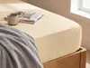BELIANI Spannbettlaken Gelb Baumwolle 90 x 200 cm mit Hohem Produktbild-Vorschau 5