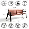 REKORD Spartan Bis Palisander 3-4 sitzig 196 cm Bank aus Produktbild-Vorschau 3