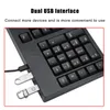 A close-up of a black keyboard with two USB drives plugged into its dual USB interface. Náhled obrázku produktu