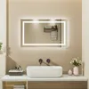 LED Badezimmerspiegel 100x60cm Rechteckig,3 Lichtfarben Produktbild-Vorschau 2
