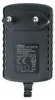 A close-up view of a black AC/DC adapter with visible text and symbols. Produktbild-Vorschau
