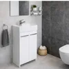 Keramikwaschbecken mit Unterschrank 40 cm, stehend, Weiß Produktbild-Vorschau 5