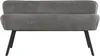A front view of a dark gray upholstered bench with black legs. Produktbild-Vorschau