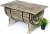 DanDiBo Couchtisch Wohnzimmer Vintage halbiertes Weinfass Produktbild-Vorschau 8