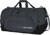 A dark gray duffel bag with black accents and the brand name 'travelite' printed on the front. Produktbild-Vorschau