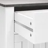 BEALIFE Sideboard mit Schubladen | Retro-Grau, 140x40x90 cm Produktbild-Vorschau 4