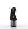 ADORE-708G Damen Sandale von Pleaser, Transparent Schwarz , Produktbild-Vorschau 2
