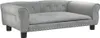 Letto per cani in velluto grigio chiaro 95x55x30 cm Anteprima dell’immagine prodotto 2