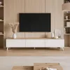 IDOHOME-TV-Lowboard SELIA auf Füßen Weiß  Artisan Eiche LED Produktbild-Vorschau 3