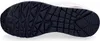 The sole of a white and navy sneaker is shown from an underneath view. Voir les images du produit