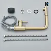 FELIX | Premium Edelstahl ausziehbare Küchenarmatur Gold Produktbild-Vorschau 10