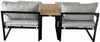 A two-seater outdoor lounge set with a small table in between, shown against a white background. Produktbild-Vorschau