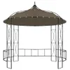 vidaXL Pavillon 300x290 cm Taupe Rond Voir les images du produit 7