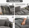 Merax 2-in-1 divano letto a due posti, divano funzionale Anteprima dell’immagine prodotto 6