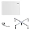 Schulte Duschwanne Adria 120x80 cm, Sanitäracryl Weiß, Set Produktbild-Vorschau 1