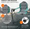 ECD Germany Campingstuhl faltbar, Grau-Türkis, Angelstuhl Produktbild-Vorschau 6