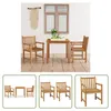 The Living Store 3-tlg. Garten-Essgruppe Massivholz Teak Produktbild-Vorschau 1