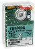 A close-up view of a Resideo DKO 974-N control unit, showing its internal circuitry and labeling. Produktbild-Vorschau