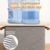 3pcs faltbare Aufbewahrungsboxen mit Griff, 48×28×20 cm, Produktbild-Vorschau 6