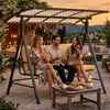 BEALIFE Altalena da giardino a 3 posti con tettuccio e Anteprima dell’immagine prodotto 12