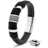 SERASAR | Pánský Kožený Náramek [Ring] z Stainless Steel | Náhled obrázku produktu 1