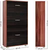 A product shot of a shoe cabinet with dimensions indicated. Produktbild-Vorschau