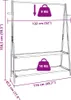 vidaXL Věšák na oděvy s policemi 132x45,5x150,5 cm Náhled obrázku produktu 7