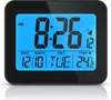 A digital alarm clock displaying the time, date, day, and temperature. Podgląd zdjęcia produktu
