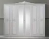 Barock Schlafzimmer-Set Leana 4-Teilig in Weiß/Silber Produktbild-Vorschau 2