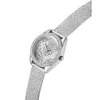 A silver Guess watch with a mesh band and a crystal-embellished bezel is shown against a white background. Náhled obrázku produktu