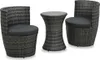 vidaXL Ensemble Bistro 3 pièces avec coussins Poly Rattan Voir les images du produit 8