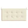 A cream-colored tufted bench cushion is shown from a top-down view against a white background. Produktbild-Vorschau