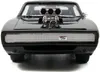 Front view of a black toy car with a chrome engine blower on the hood. Náhľad obrázku produktu