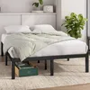 Plattform-Bettgestell Metall 36 cm 140x200 cm Schwarz Productafbeelding-voorbeeld