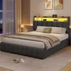 KIMENICH Lit rembourré avec éclairage LED, 140 x 190 cm Voir les images du produit 5