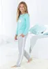 Buffalo Pyjama 2 -teilig mint-grau-meliert Größe 170/176 Produktbild-Vorschau 5