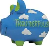 KCG Sparschwein "Traumerfüller" Keramik, Blau/Grün (B/H/T) Produktbild-Vorschau 2