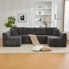 Cord-Sofa U-Form Wohnlandschaft mit Federkern U-förmiges Produktbild-Vorschau 12