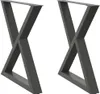 vidaXL Esstisch Beine 2 Stück Anthrazit 80x(72-73,3) cm Produktbild-Vorschau 1