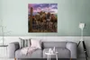 MuchoWow® Poster Kuh - Zaun - Gras 75x75 cm - Wand Produktbild-Vorschau 5