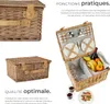 Panier pique-nique FÖHR pour 4 personnes - marron Voir les images du produit 3