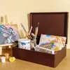 Creative Deco XL Bruine Houten Doos met Deksel Opbergdoos, Productafbeelding-voorbeeld 2