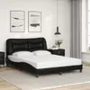 vidaXL Bettgestell ohne Matratze "Hvar" Schwarz 140x190 cm Produktbild-Vorschau 2