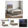 The Living Store Boxspringbett mit Matratze & LED Taupe Produktbild-Vorschau 9
