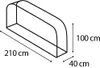 A line drawing of a firewood rack with dimensions indicated. Produktbild-Vorschau