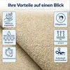 ANRO Küchenläufer HomeLoop 60x200cm Beige Meterware Läufer Produktbild-Vorschau 5